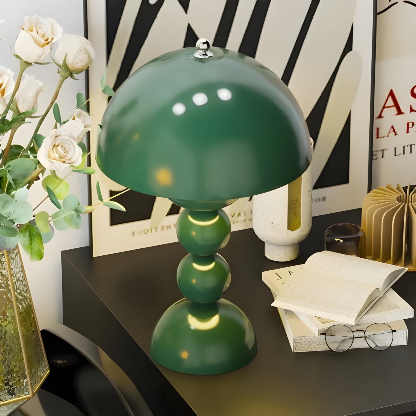 Skandinavische Design Tischlampe - FloraGlow | Karnz