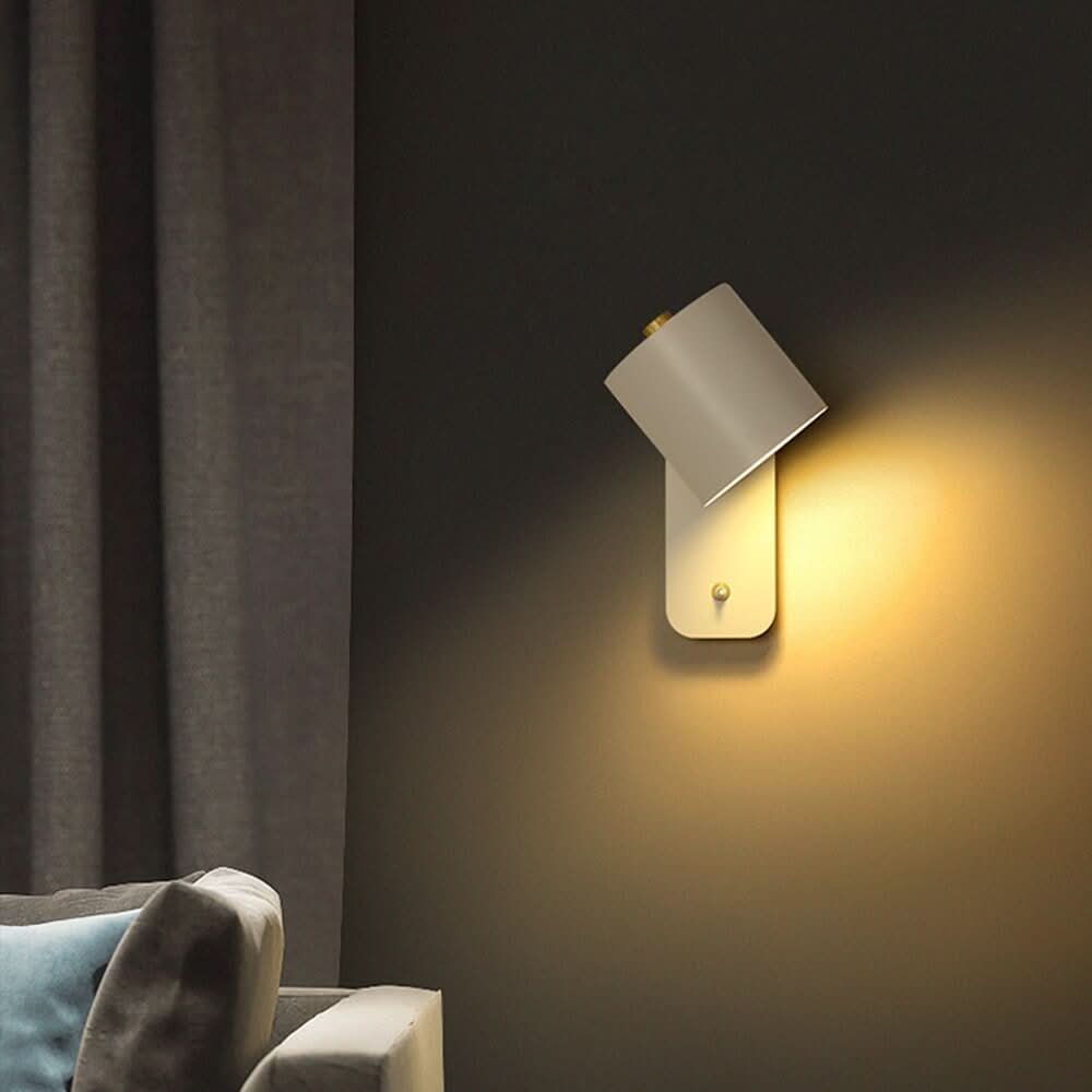 Moderne skandinavische LED-Wandleuchte mit Schalter