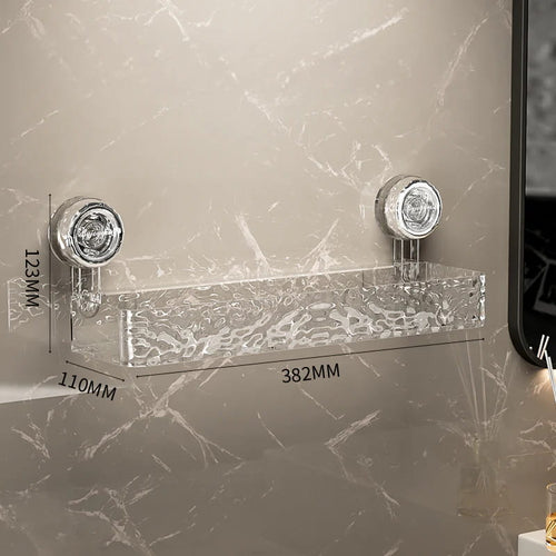 NordicGrip Wandregal – Bohrfreies, mit Saugnäpfen befestigtes Regal für Bad, Küche und Büro
