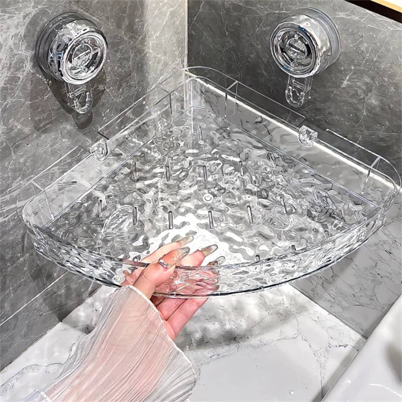 NordicGrip Wandregal – Bohrfreies, mit Saugnäpfen befestigtes Regal für Bad, Küche und Büro