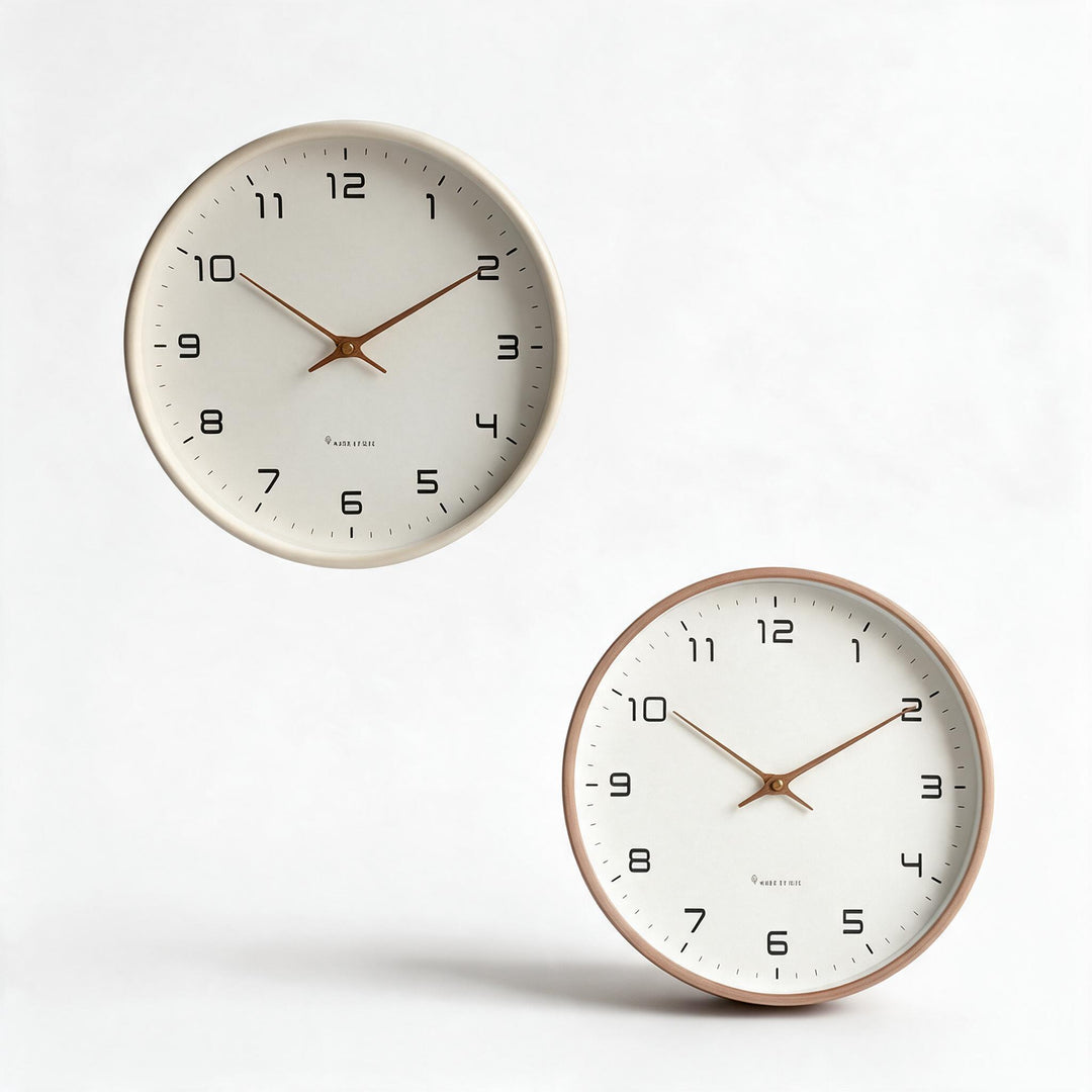 NordicTime Holz Wanduhr Lautlos Skandinavisch | Karnz