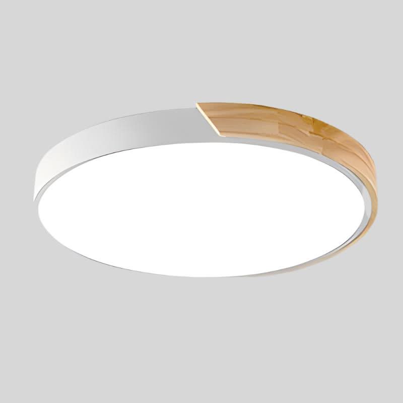 Nordische LED-Deckenleuchte aus Holz – Macaron-Design, 23–30 cm