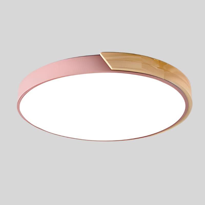 Nordische LED-Deckenleuchte aus Holz – Macaron-Design, 23–30 cm