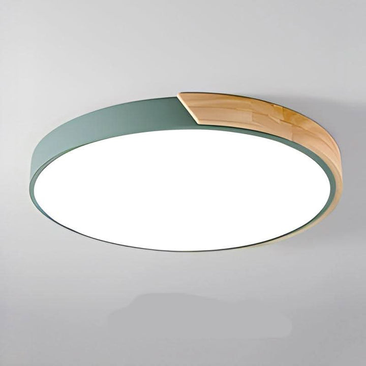Nordische LED-Deckenleuchte aus Holz – Macaron-Design, 23–30 cm
