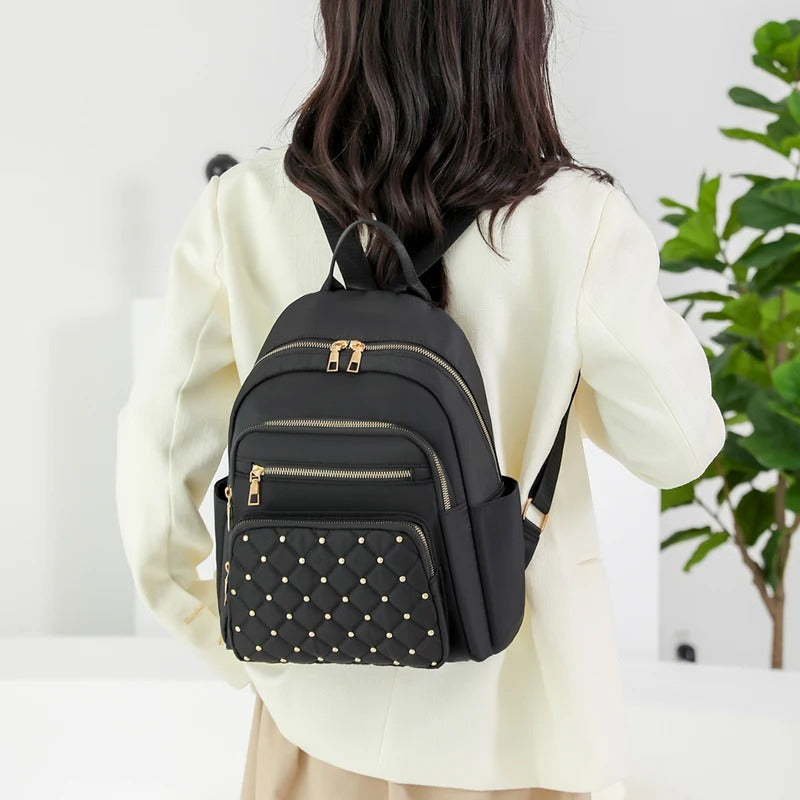 Leichter wasserabweisender Nylon-Rucksack für Frauen – Reisen & Schule | Karnz