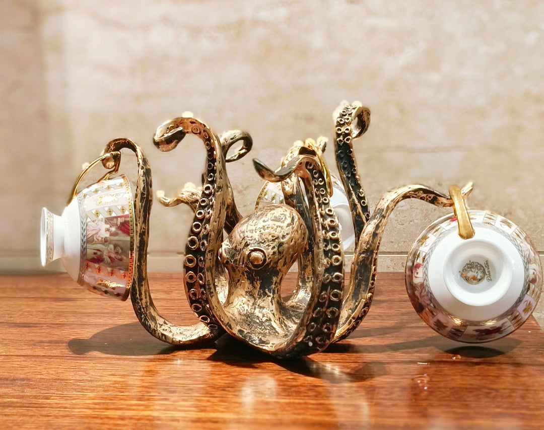 Kraken - Octopus Design Rustikale Cruch Halter Schüssel