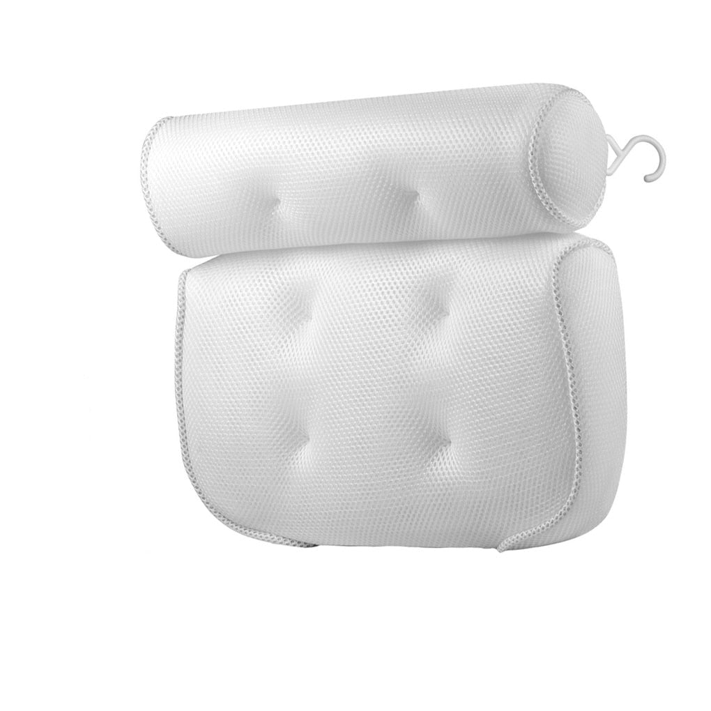 Orthopädisches Badewannenkissen - Atmungsaktives Badewannen-Kopfstützenkissen aus 3D-Netzgewebe mit Saugnäpfen