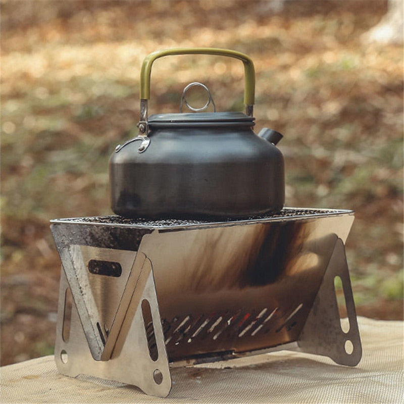 Outdoor Tragbarer BBQ Camping Grill Edelstahl Klappgrill | Karnz
