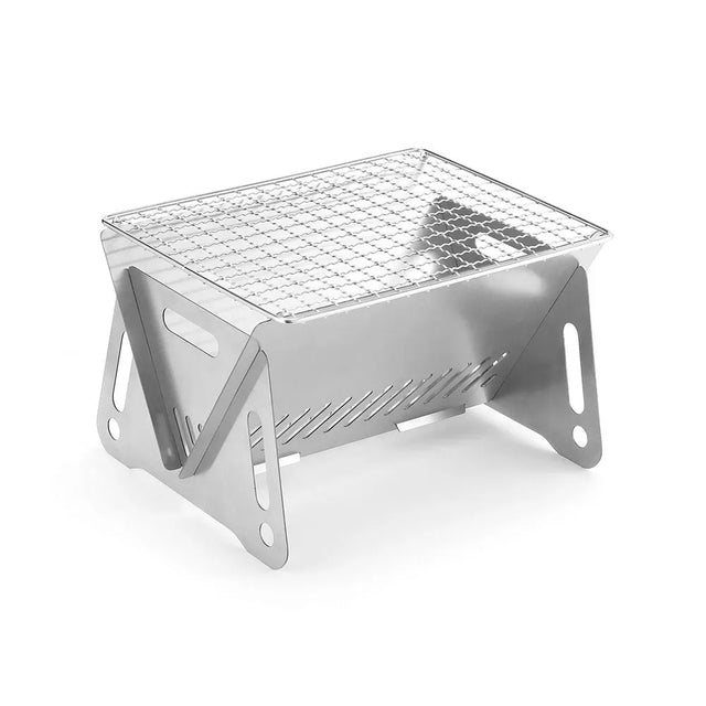 Outdoor Tragbarer BBQ Camping Grill Edelstahl Klappgrill | Karnz