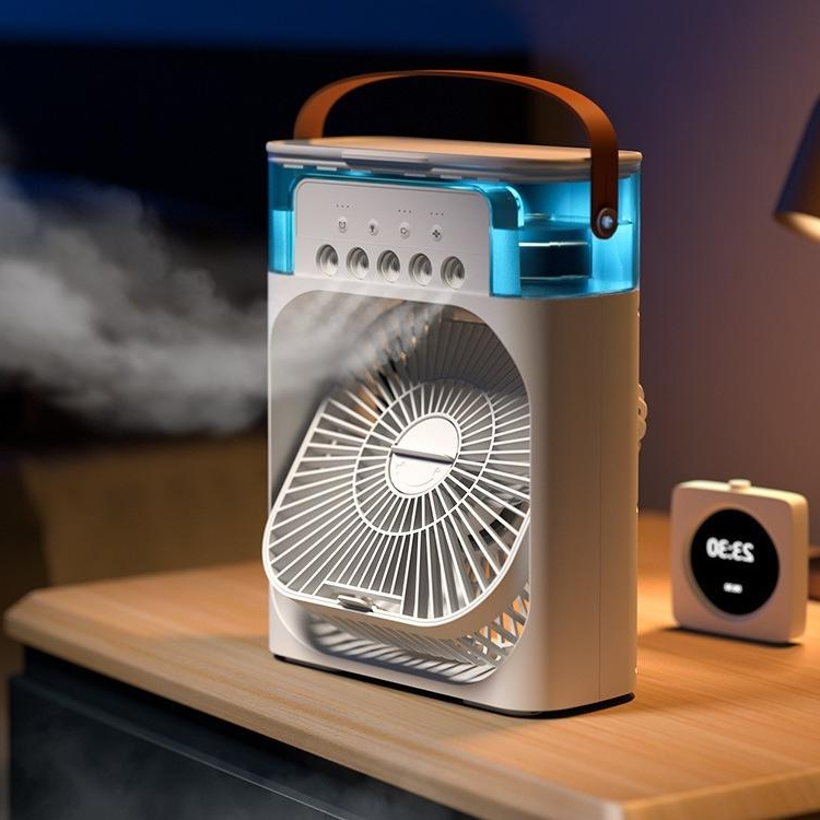 Sprühkleiner Ventilator Fünf-Loch-Befeuchtung Kleiner Kühlschrank Klimaanlage Mini Ventilator Wassergekühlter Leiser Luftkühler | Karnz