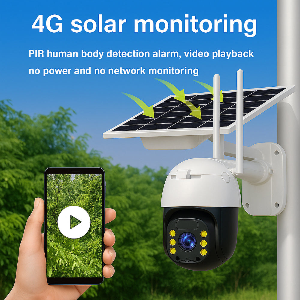 Kabellose Überwachungskamera – solarbetrieben – 2K Full HD | Karnz
