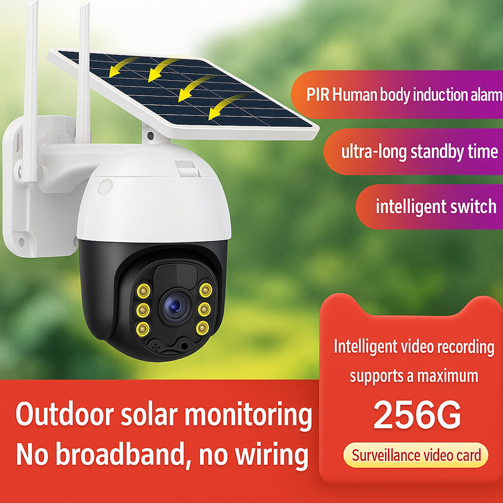 Kabellose Überwachungskamera – solarbetrieben – 2K Full HD | Karnz