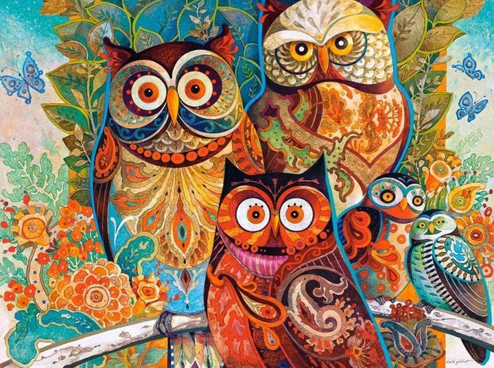 Abstract Owls - Van-Go Malen-nach-Zahlen Set | Karnz