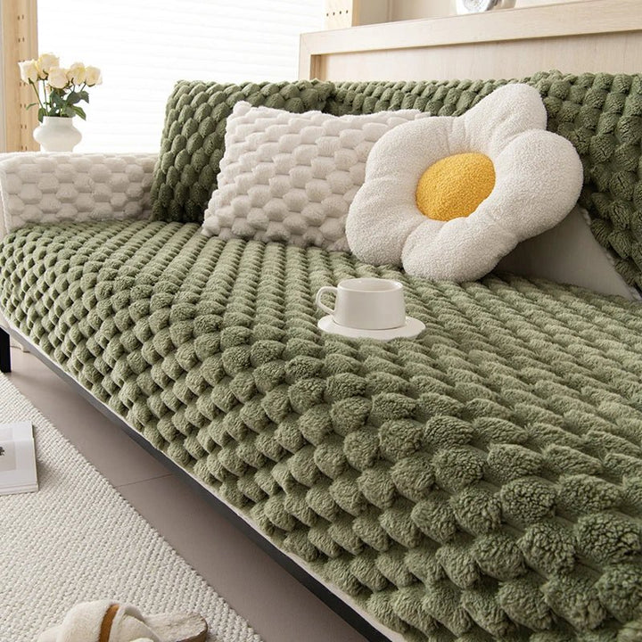 Pastellfarbe Verdickte Plüsch Sofa Decke für Gemütlichen Komfort | Karnz