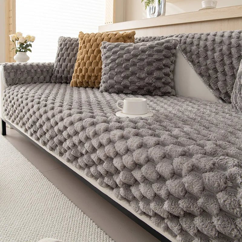 Pastellfarbe Verdickte Plüsch Sofa Decke für Gemütlichen Komfort | Karnz