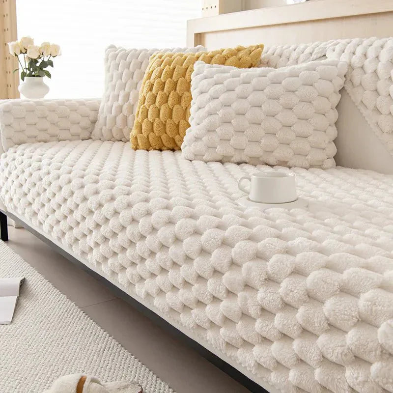 Pastellfarbe Verdickte Plüsch Sofa Decke für Gemütlichen Komfort | Karnz