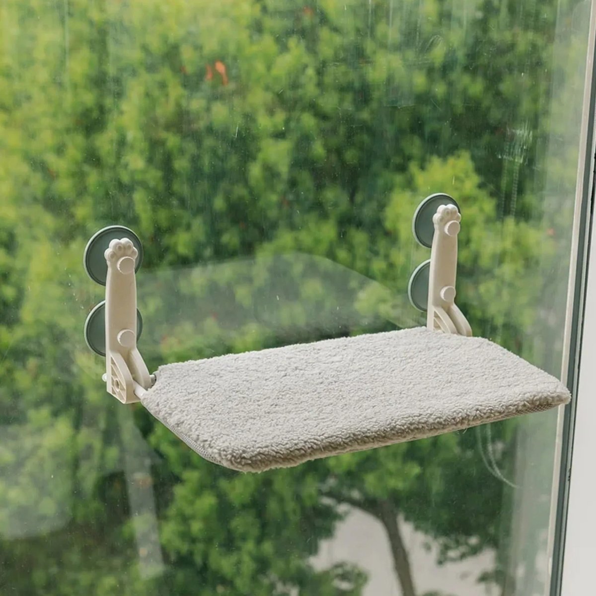 PAWPERCH – Faltbare Katzenhängematte mit wandfreundlicher Halterung | Fenstersitz ohne Bohren