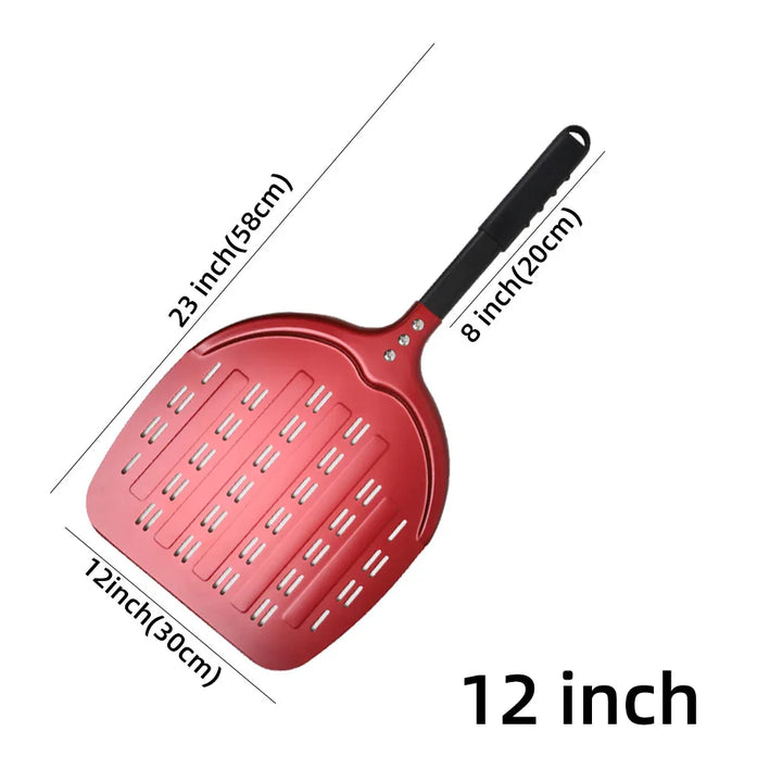 Perforierte Schaufel Paddle Pizzaofen Wenden Peel Hart eloxiertes Pizza Werkzeugg | Karnz