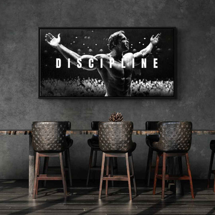Motivierende Wandkunst mit dem Thema Disziplin