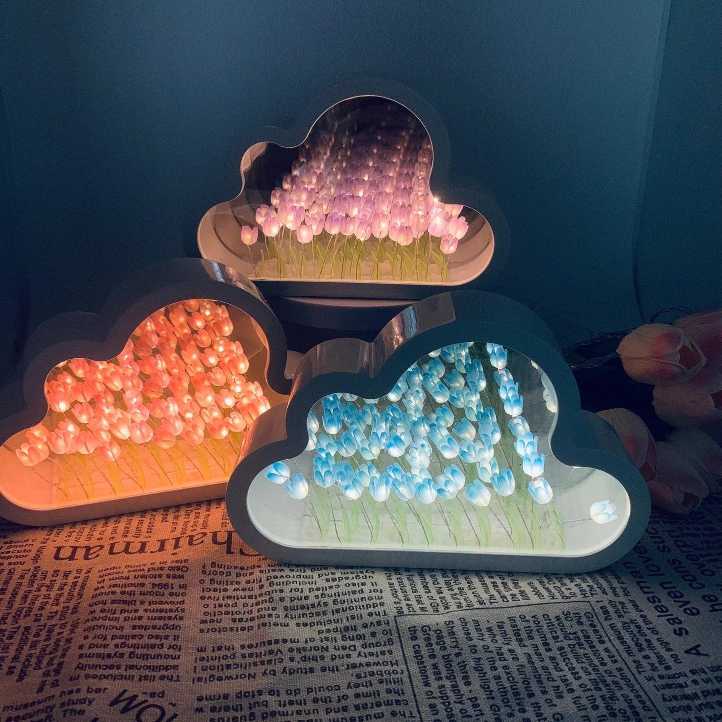 Tulip Cloud LED Spiegel – Magisches Licht & Dekoratives Design | Karnz