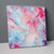 Abstraktes Fraktal Rosa Blau Lila Nr. 1 Druck auf Leinwand