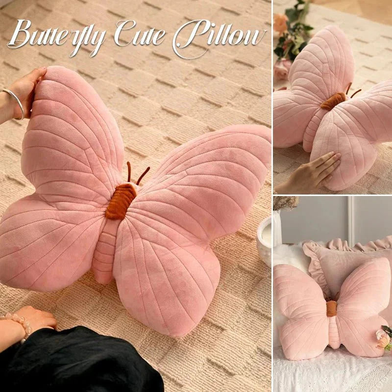 Pink Plüsch Schmetterlingskissenpolster für Sofa und Schlafzimmer | Karnz