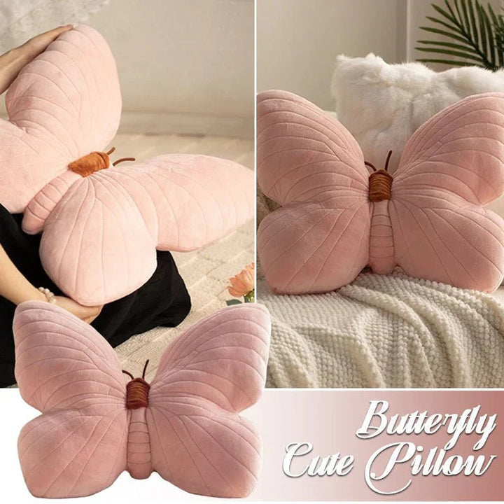 Pink Plüsch Schmetterlingskissenpolster für Sofa und Schlafzimmer | Karnz