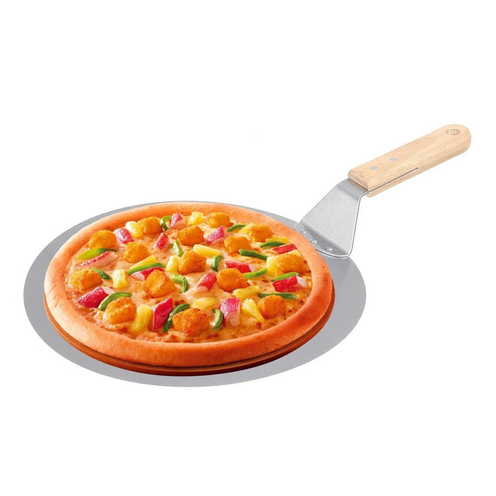Pizza Schaufel Teigwerkzeuge Edelstahl Holzgriff Schaufel Rund | Karnz