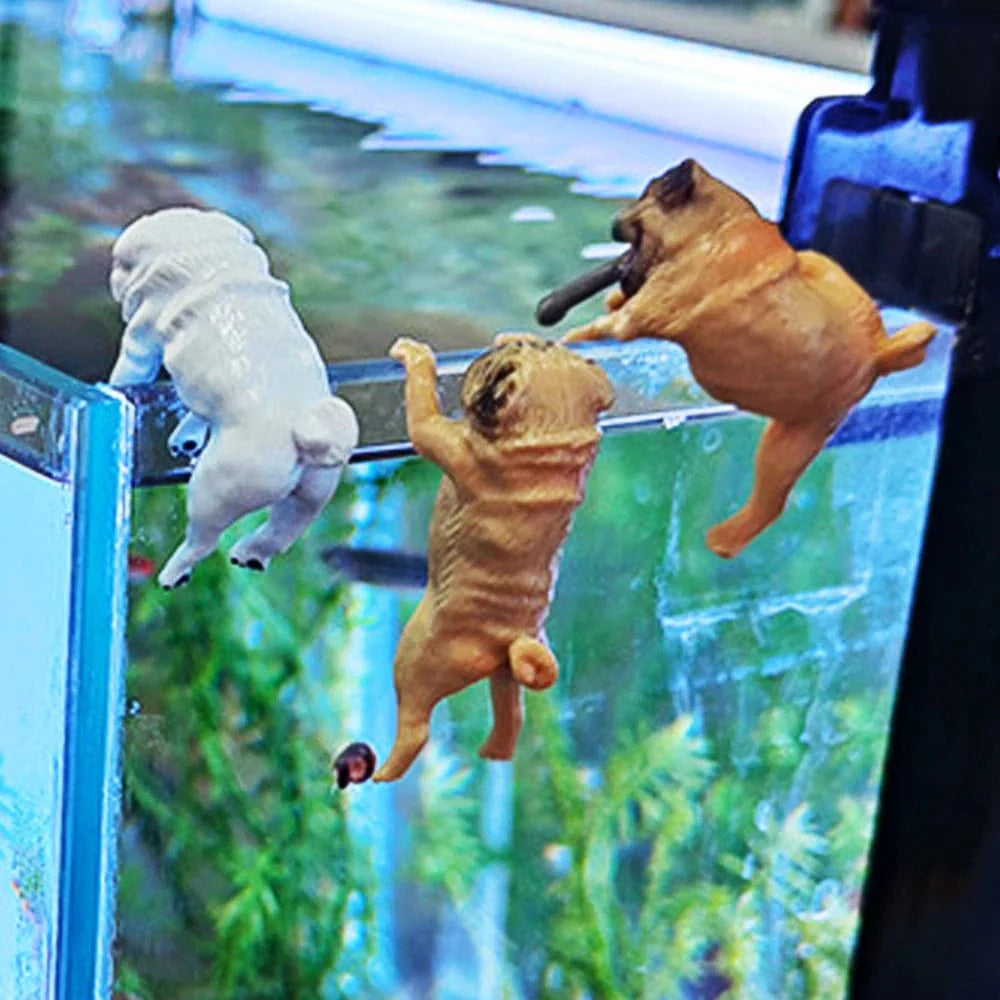 1-3Stk Mini Cartoon Hund Ornament Harz Figurine DIY Bastel Statue für Fischtank Fischschüssel Aquarium Zubehör Wohnkultur | Karnz