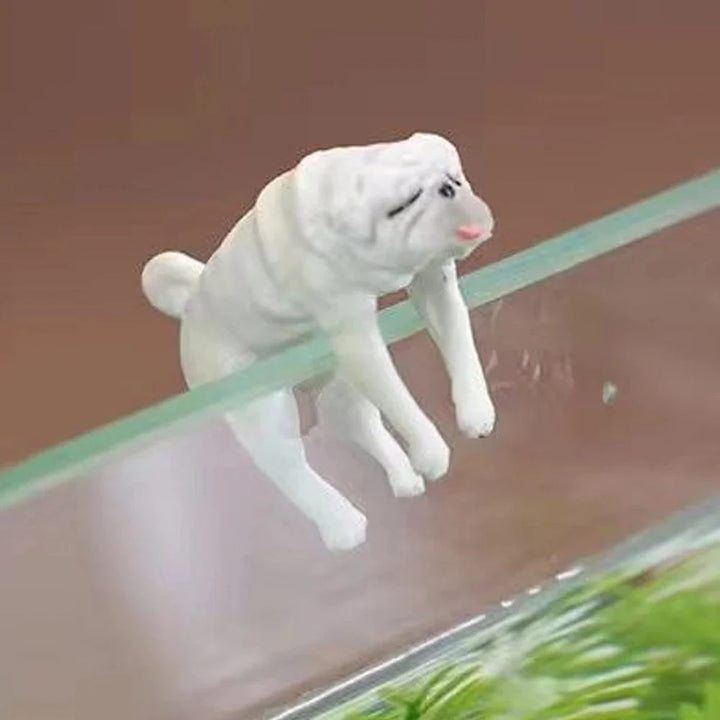 1-3Stk Mini Cartoon Hund Ornament Harz Figurine DIY Bastel Statue für Fischtank Fischschüssel Aquarium Zubehör Wohnkultur | Karnz