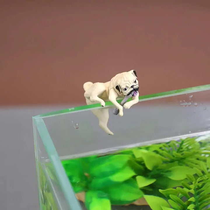 1-3Stk Mini Cartoon Hund Ornament Harz Figurine DIY Bastel Statue für Fischtank Fischschüssel Aquarium Zubehör Wohnkultur | Karnz