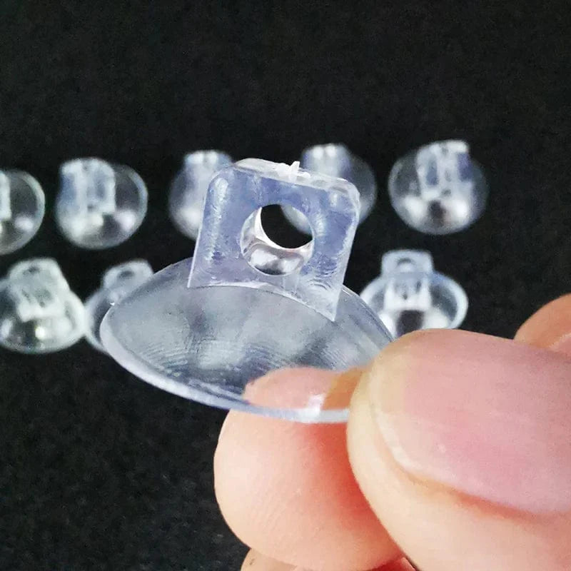 10 Stück schwarze Aquarien-Saugnapf-Luftschlauchhalter Sauger für Fischtankpumpe Sauerstoffluftschlauch Befestigungsclip-Zubehör für Aquarium | Karnz