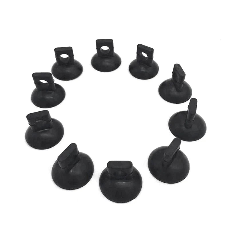 10 Stück schwarze Aquarien-Saugnapf-Luftschlauchhalter Sauger für Fischtankpumpe Sauerstoffluftschlauch Befestigungsclip-Zubehör für Aquarium | Karnz