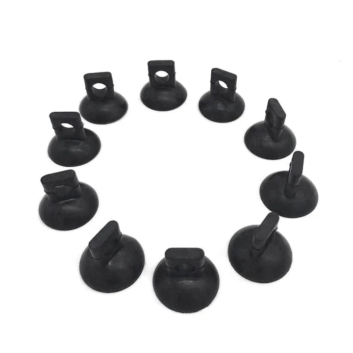 10 Stück schwarze Aquarien-Saugnapf-Luftschlauchhalter Sauger für Fischtankpumpe Sauerstoffluftschlauch Befestigungsclip-Zubehör für Aquarium | Karnz