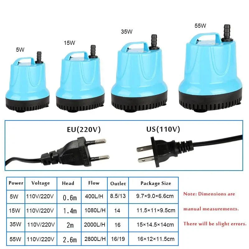 110v 220v Fischtank Tauchwasserpumpe Bodenansaugpumpe Bodenfilter Gülle für Fischtank, Teich, Aquarium, Brunnen | Karnz