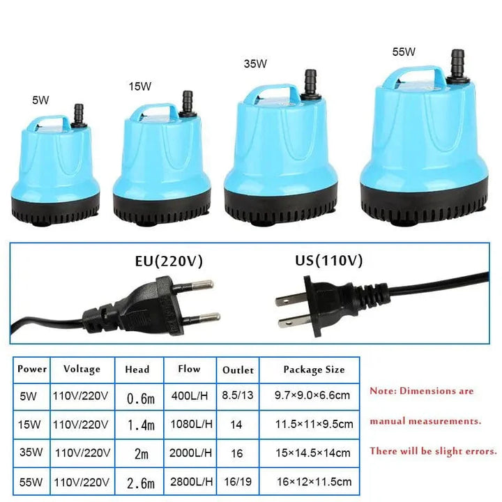 110v 220v Fischtank Tauchwasserpumpe Bodenansaugpumpe Bodenfilter Gülle für Fischtank, Teich, Aquarium, Brunnen | Karnz