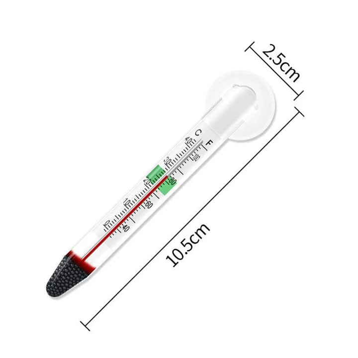 Schwebendes Aquarienthermometer Fischtank Glas Temperaturmesswerkzeug mit Saugnapf Fahrenheit Celsius Zubehör | Karnz