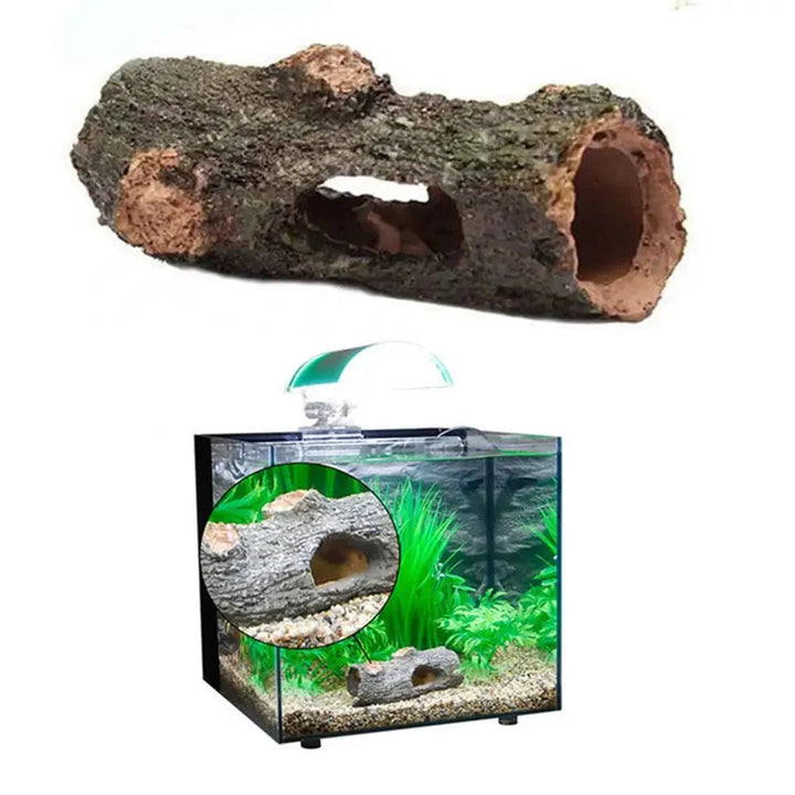 Aquarium Hohler Baum Tunnel Höhlen Ornament Fisch Garnele Schildkröte Versteck Fisch Tank Dekorationen Fischglas Zubehör | Karnz