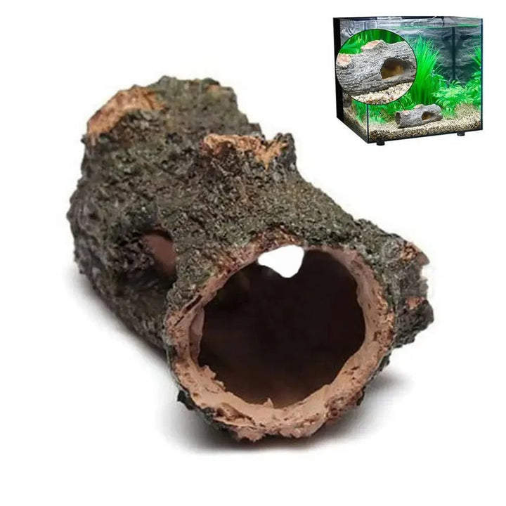 Aquarium Hohler Baum Tunnel Höhlen Ornament Fisch Garnele Schildkröte Versteck Fisch Tank Dekorationen Fischglas Zubehör | Karnz