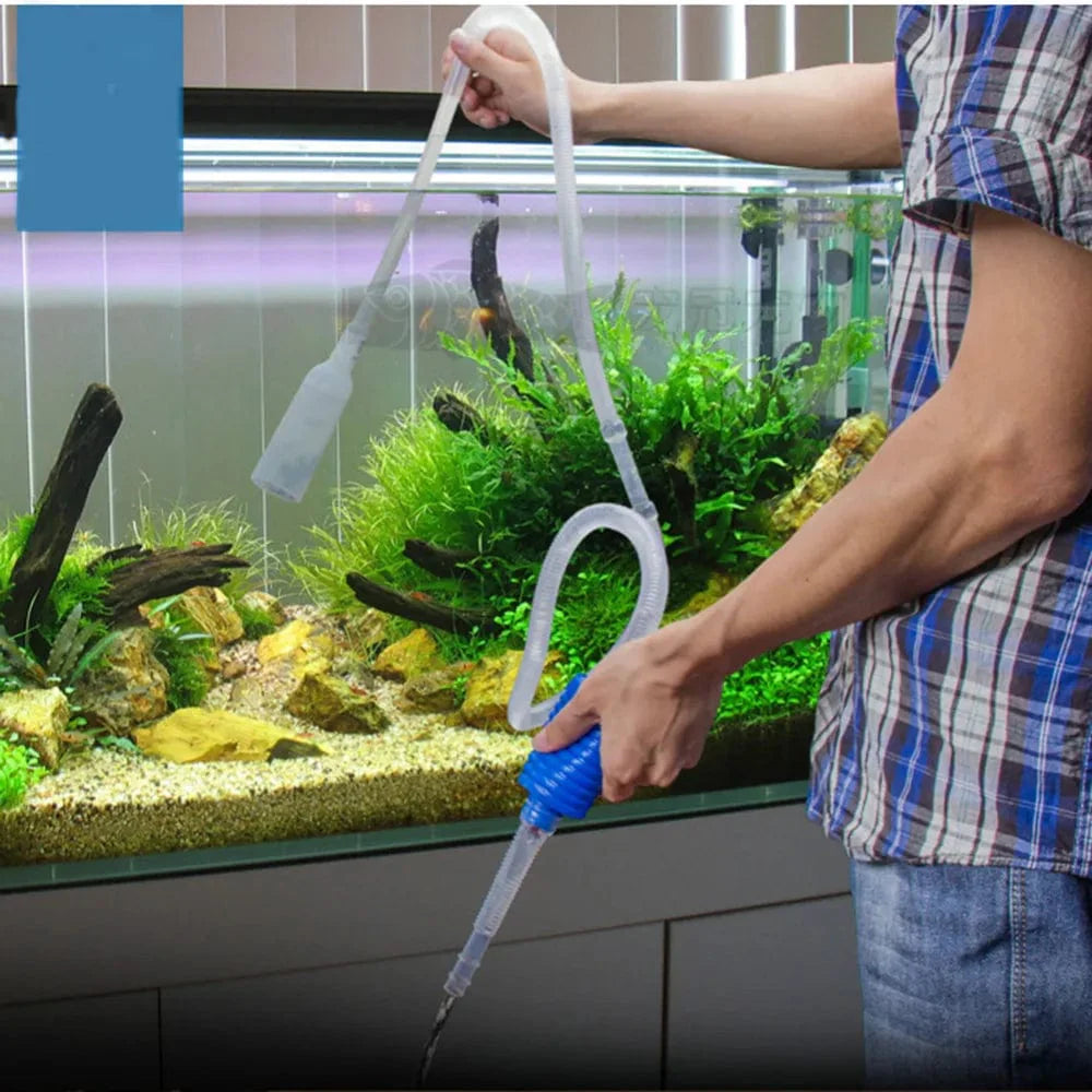Aquarium Siphon Fischtank Siphon Staubsauger Pumpe Semi-automatischer Wasserwechsel Wechselt Kies Wasserfilter Acuario Zubehör | Karnz