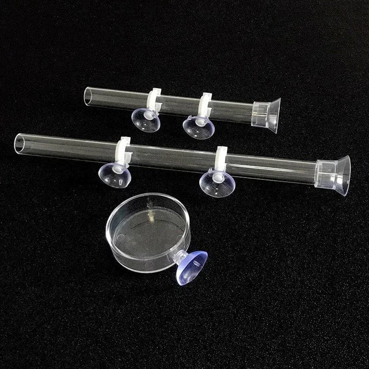 Acryl-Aquarium-Futterrohr-Schüssel Transparenter Fischtank Garnelen Schnecke Garnelenfutter-Futterschüssel Aquarium-Fütterungszubehör | Karnz