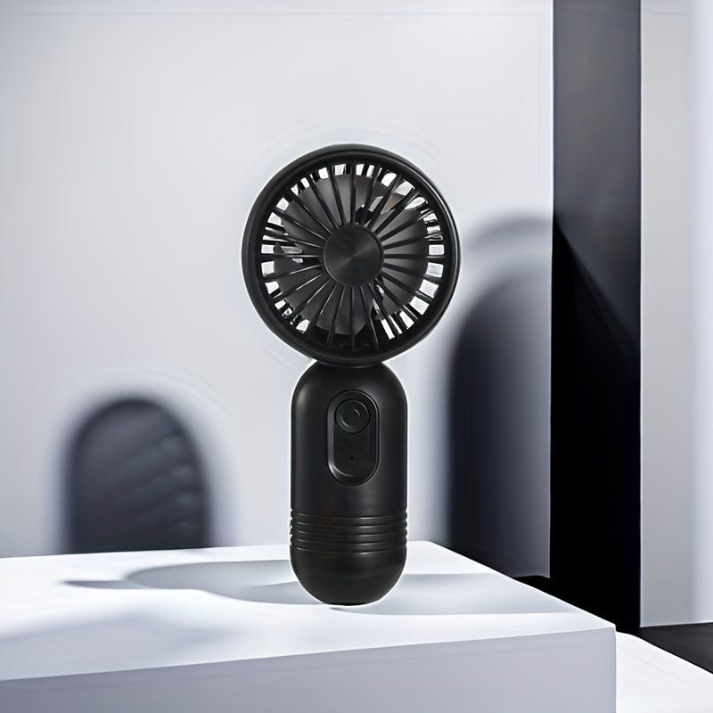 1PC Mini tragbarer Ventilator, USB wiederaufladbar, mit 3 Geschwindigkeiten - Handventilator für Männer und Frauen - Perfekt für Büro, Outdoor, Reisen und Camping | Karnz