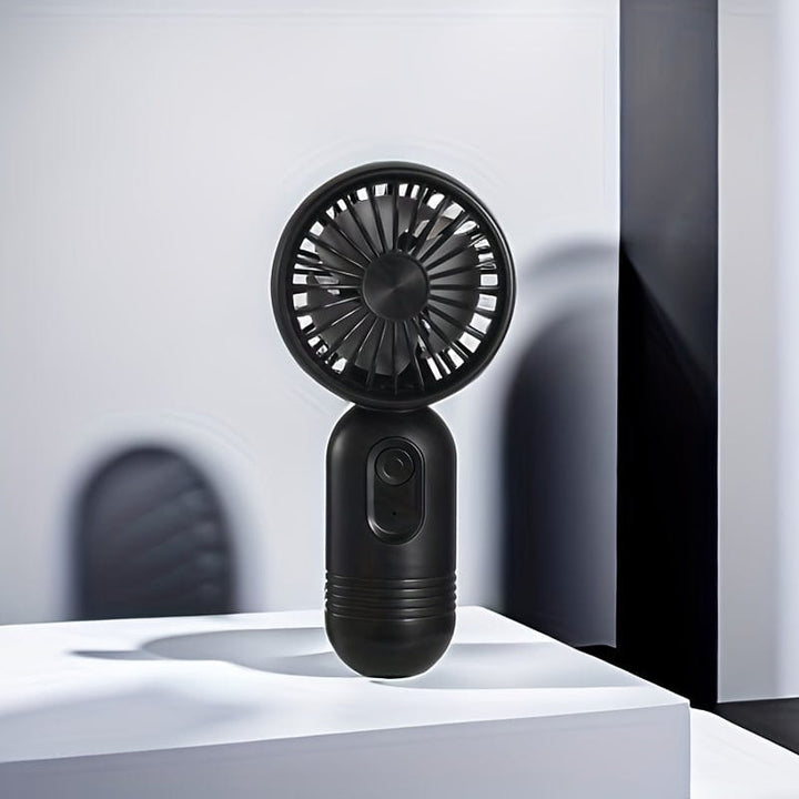 1PC Mini tragbarer Ventilator, USB wiederaufladbar, mit 3 Geschwindigkeiten - Handventilator für Männer und Frauen - Perfekt für Büro, Outdoor, Reisen und Camping | Karnz