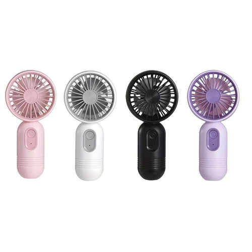 1PC Mini tragbarer Ventilator, USB wiederaufladbar, mit 3 Geschwindigkeiten - Handventilator für Männer und Frauen - Perfekt für Büro, Outdoor, Reisen und Camping | Karnz