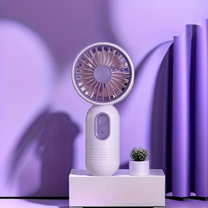 1PC Mini tragbarer Ventilator, USB wiederaufladbar, mit 3 Geschwindigkeiten - Handventilator für Männer und Frauen - Perfekt für Büro, Outdoor, Reisen und Camping | Karnz