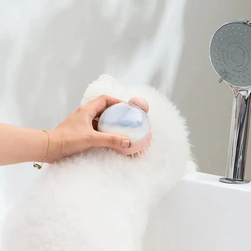 1pc Haustier-Badekborste Weiche Silikon Mit Shampoo-Spender Sanfte Massage Für Pflege Und Reinigung Von Fell Und Haar | Karnz