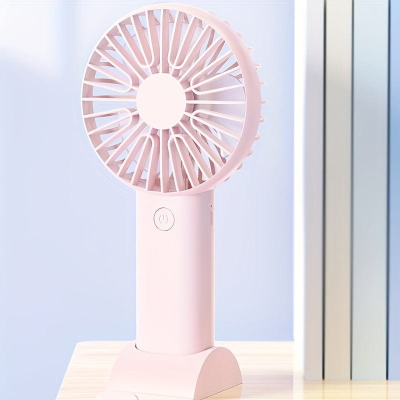1 Stück USB Handheld Mini Ventilator - Tragbarer Elektrischer Ventilator Für Zuhause, Büro Und Reisen - Wiederaufladbarer Batteriebetrieb - Leise Und Mächtige Kühlung | Karnz