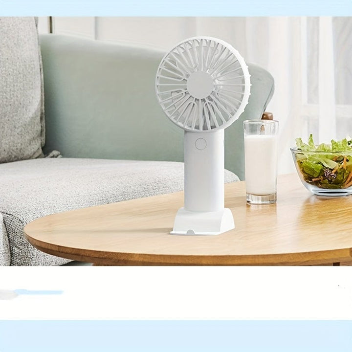 1 Stück USB Handheld Mini Ventilator - Tragbarer Elektrischer Ventilator Für Zuhause, Büro Und Reisen - Wiederaufladbarer Batteriebetrieb - Leise Und Mächtige Kühlung | Karnz