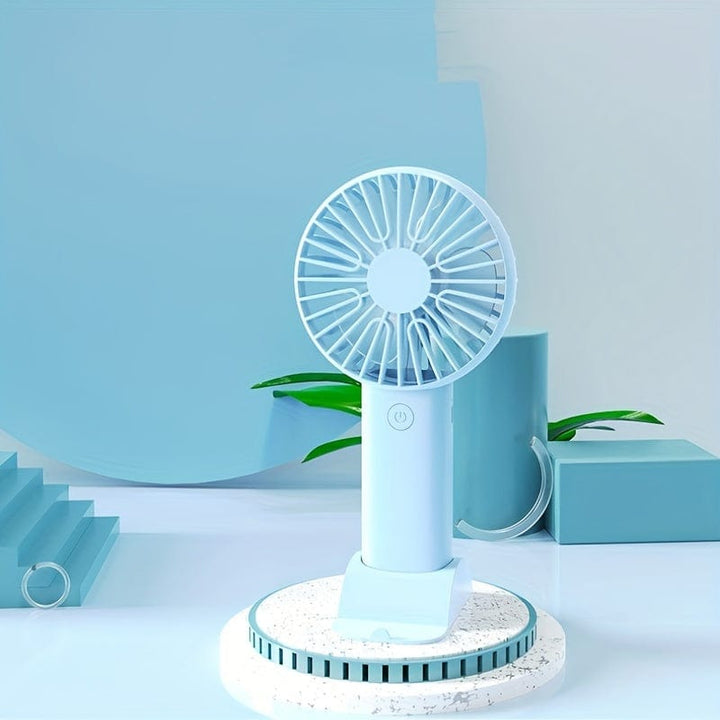1 Stück USB Handheld Mini Ventilator - Tragbarer Elektrischer Ventilator Für Zuhause, Büro Und Reisen - Wiederaufladbarer Batteriebetrieb - Leise Und Mächtige Kühlung | Karnz