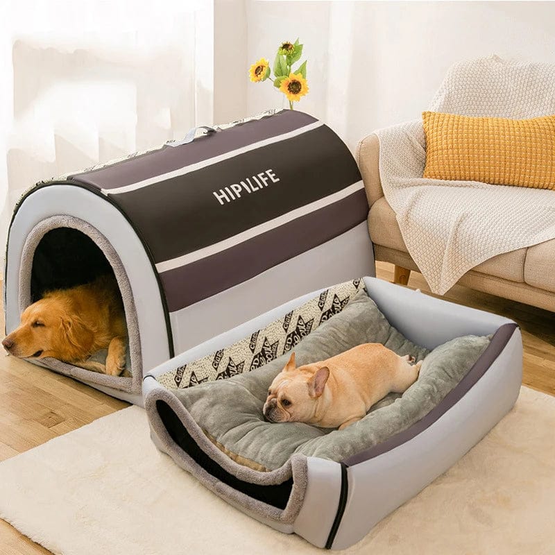 2022 Neue Winterwarme Faltbare Hundehütte Hundebett Haustierbedarf Kleine und Mittelgroße Hunde Warme Haustierbedarf Welpenhöhle Sofa | Karnz